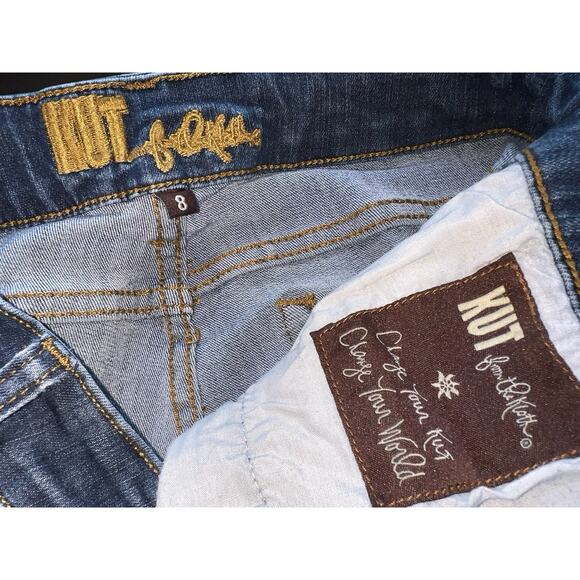 KUT FROM THE KLOTH BLUE STRAIGHT LEG JEANS SIZE 8 - Picture 3 of 3